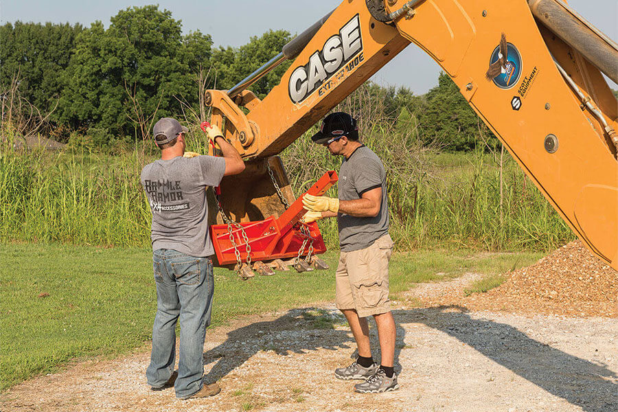 Cleaning a clogged culvert with the Culvert Cleaner