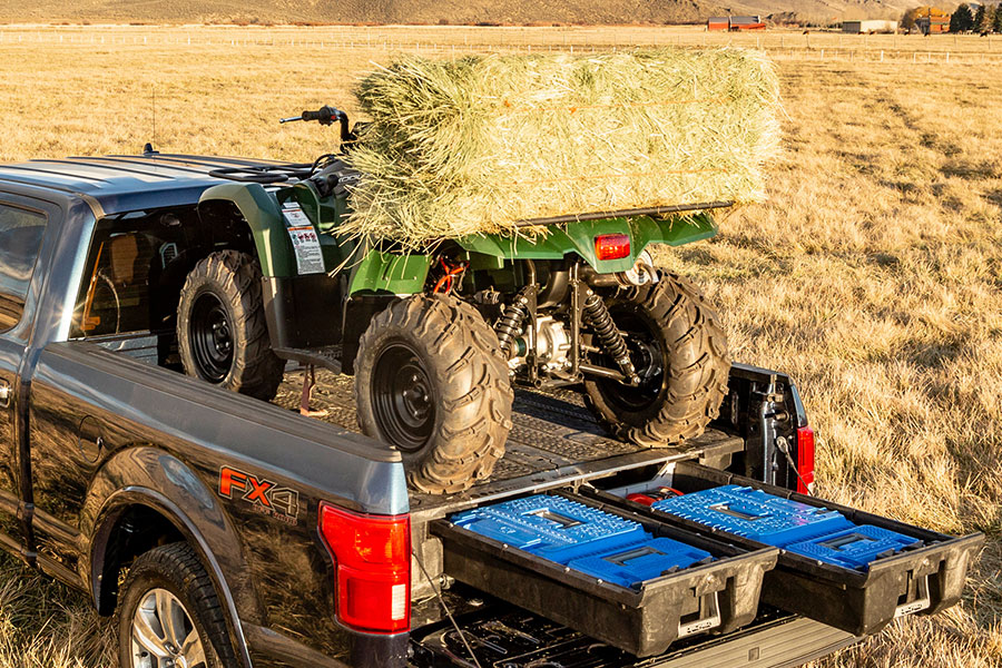 DECKED Truck Bed Storage - Haul heavy, bulky cargo on top of the deck while gaining easy-to-access storage underneath.