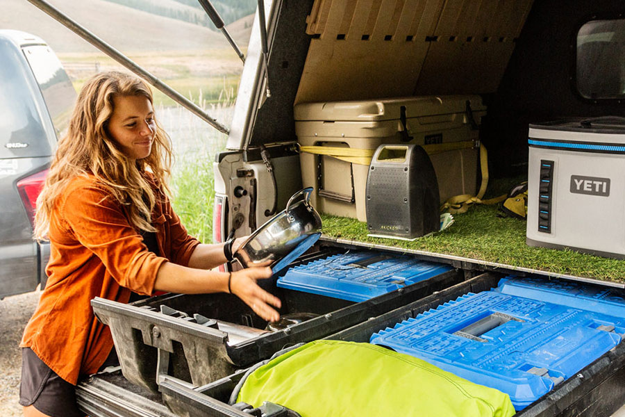 DECKED Truck Bed Storage - Full-bed length drawers provide segmented organization.