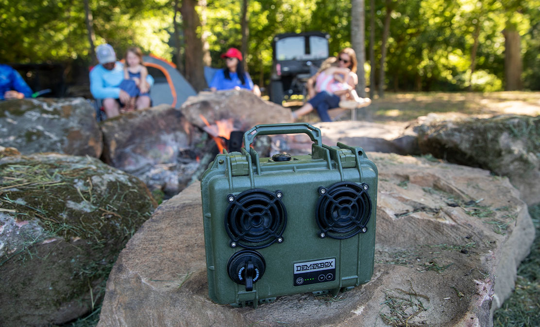 One DemerBox is plenty to get the party started. Pair multiple DemerBox speakers around your campfire to create an outdoor sound system.