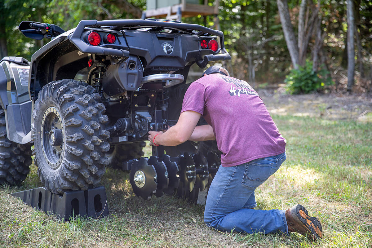 Installing the Big Buck Food Plot Plow on an ATV