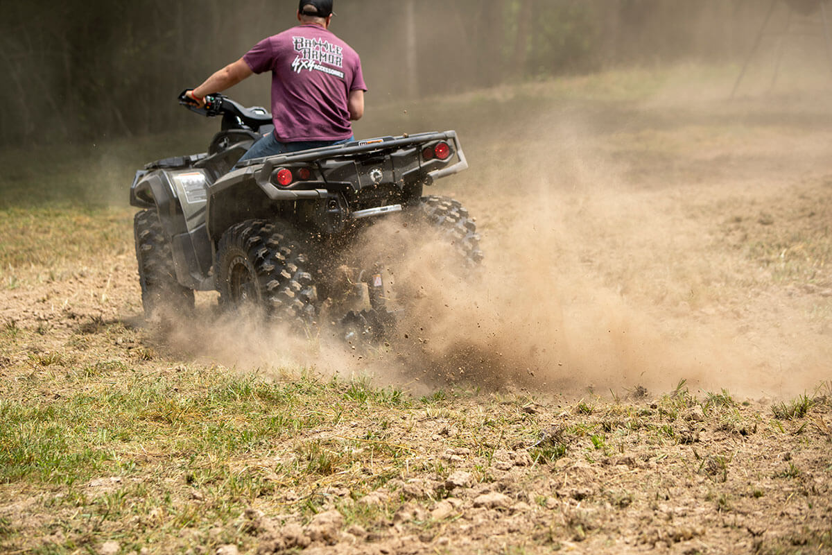 Big Buck Food Plot Plow turning up the soil