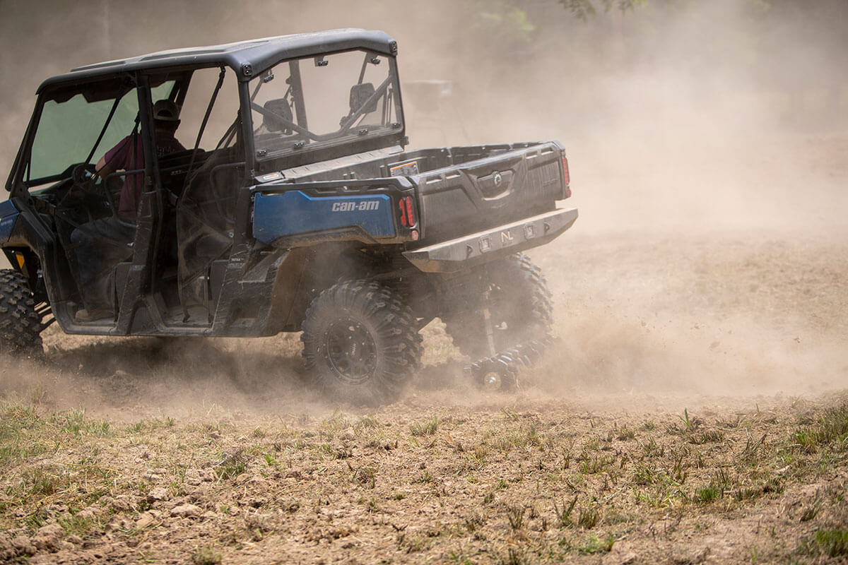 Deeper plowing with the Big Buck Foot Plot Plow on an UTV